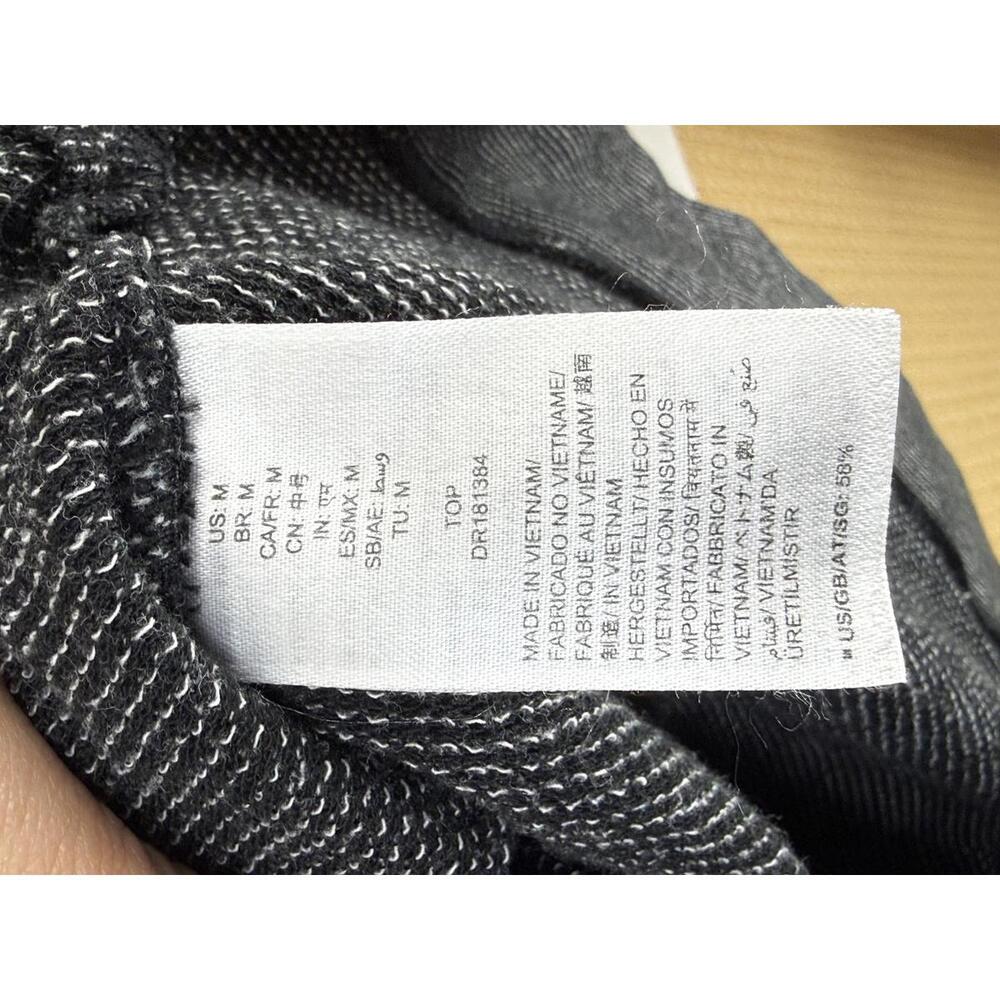 Daily Ritual from Anthropologie Black Stripe Split Side Sweater - Size - Medium - Picture 7 of 7